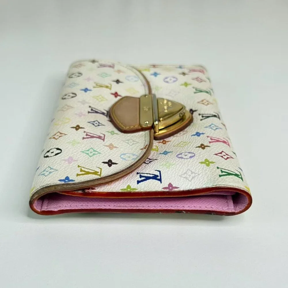 Louis Vuitton White Multicolor Wallet with Colorful Monogram Design